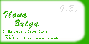 ilona balga business card